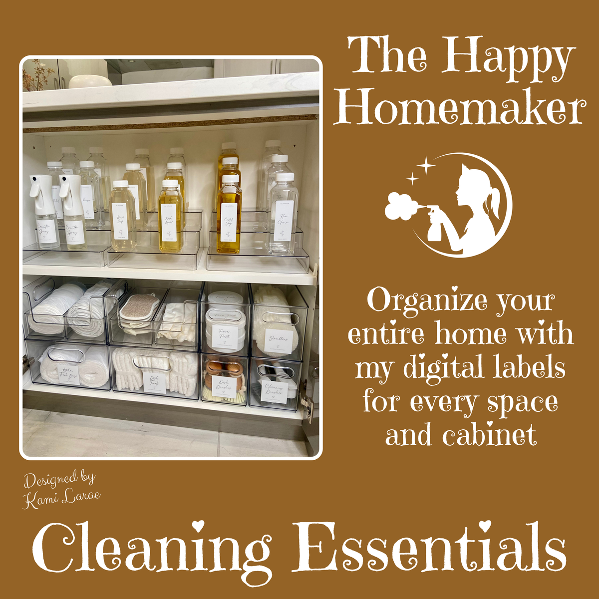 CLEANING SUPPLIES | Minimalist Home Organizing Labels | Customizable Storage Solutions