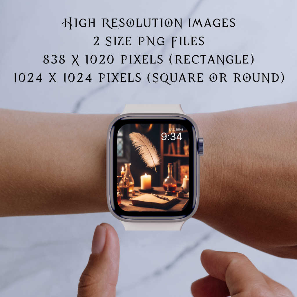 THE WIZARDING WATCH Smart Watch Wallpapers to Enchant your Style! Apple Watch Samsung Galaxy Wizard Themed Watch Faces